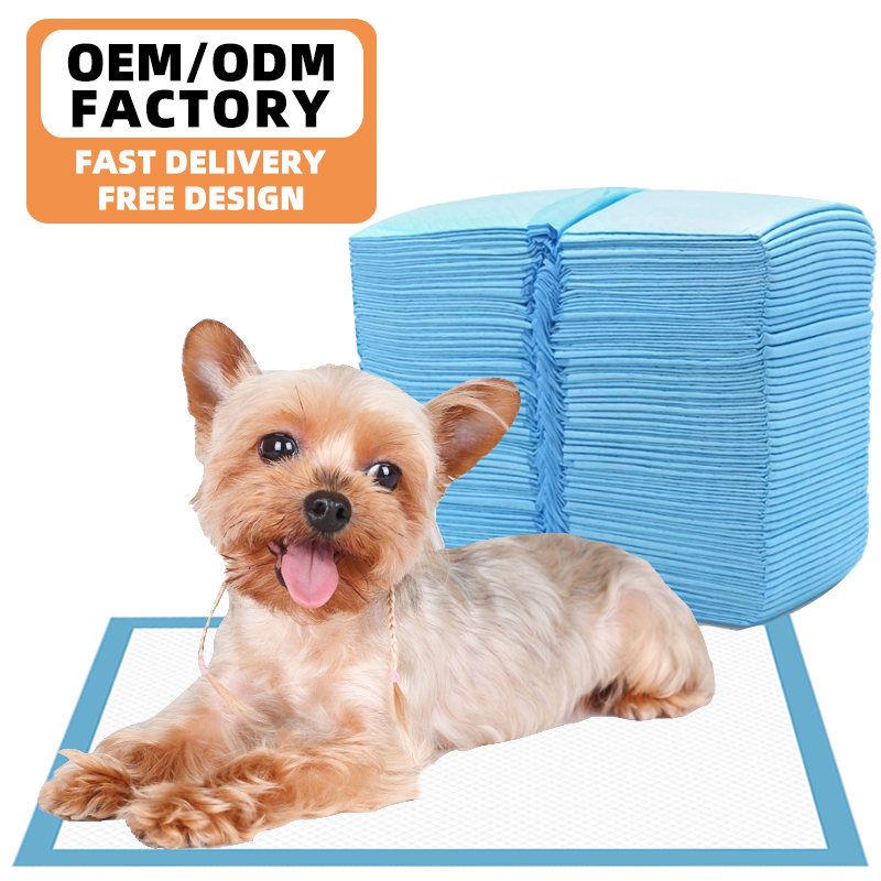 Puppy Training Product 100pcs bulk blue and pink super absorbent dog pad